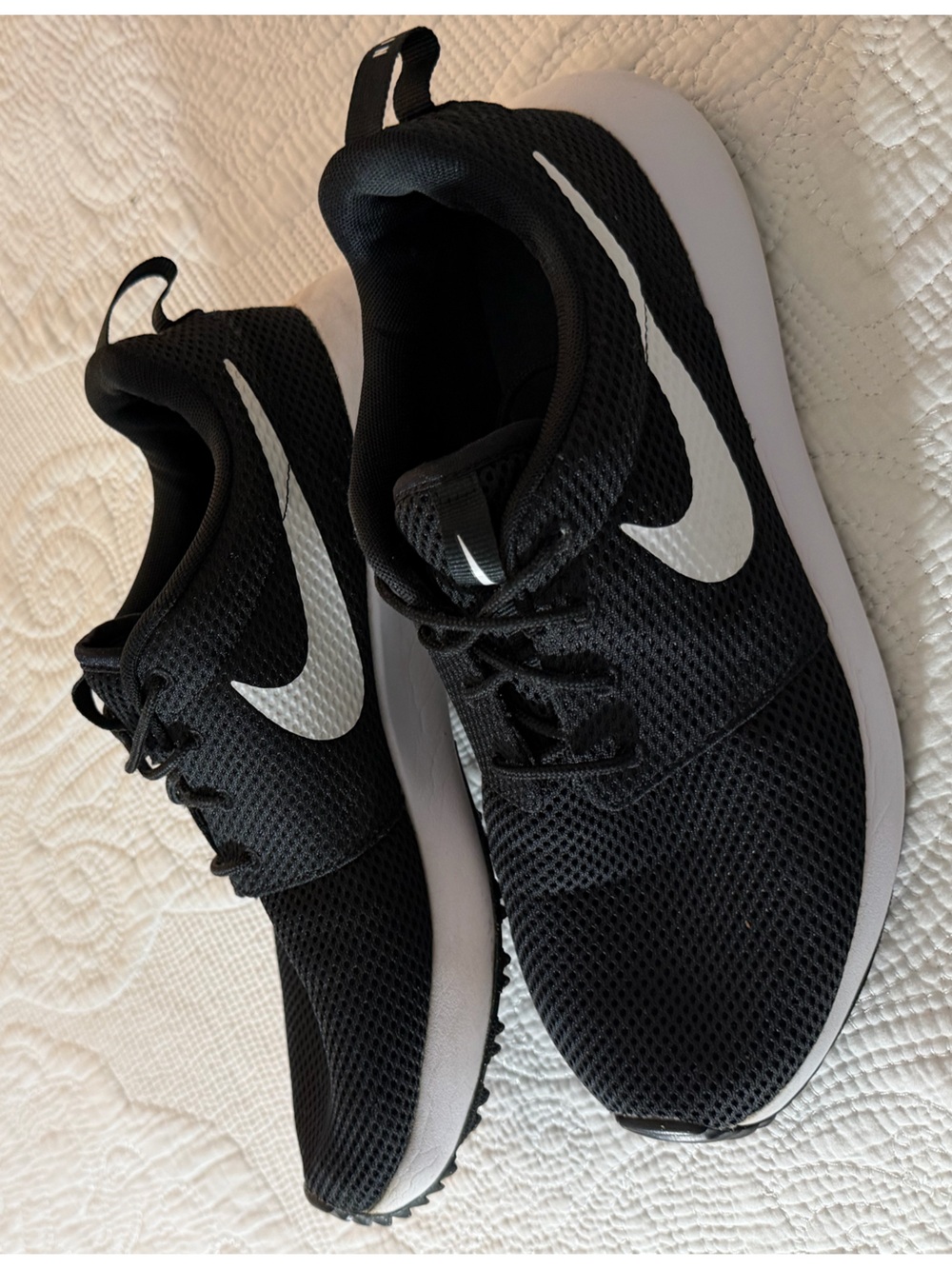 Nike Roche Golf Shoes Men Size 9 Black White Swoosh Lace Up
